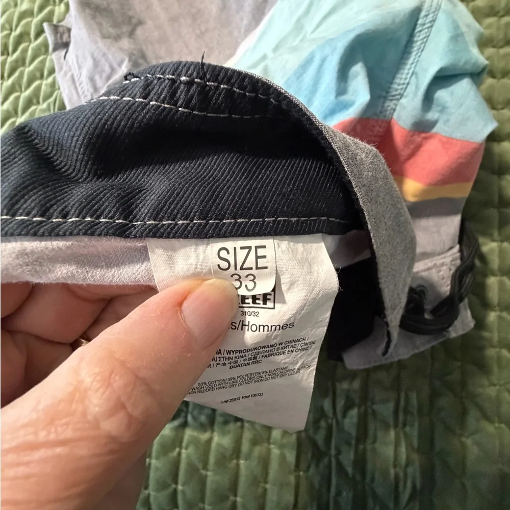 Reef board shorts swim trunks grey blue size 33 summer‎